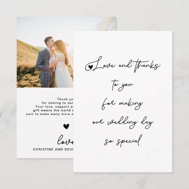 Roteiro de casamento de amor e agradecimento único (Frente/Verso)