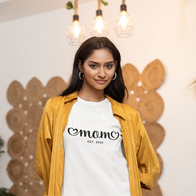 Roteiro de Corações Fofo da Mamãe (Mom Cute Hearts Script Tri-Blend Shirt)