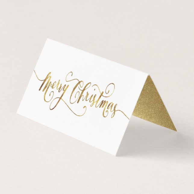 Roteiro de Natal Merry Foil Gold (Frente)