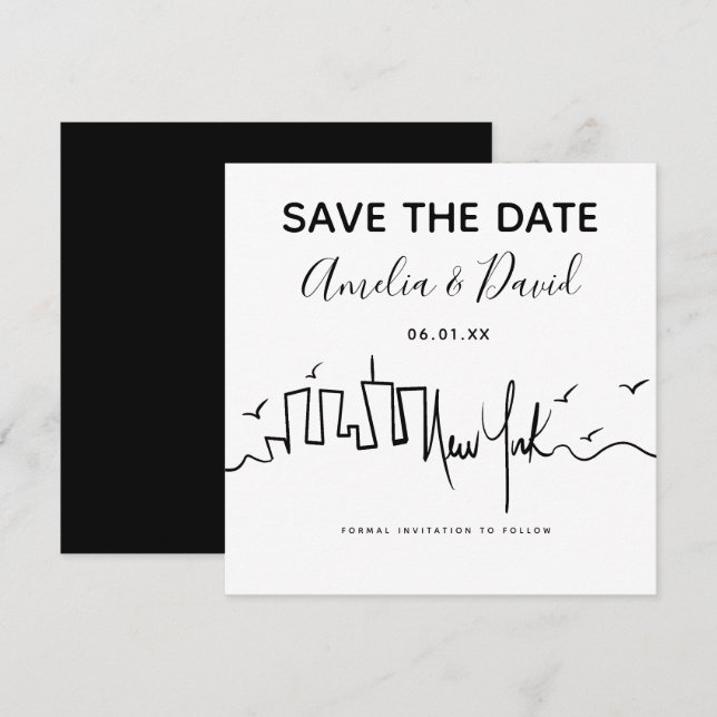 Roteiro de Nova York Salvar a Data (Frente/Verso)