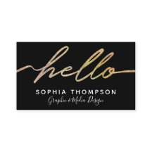 Roteiro holográfico moderno do olá! - cartão de