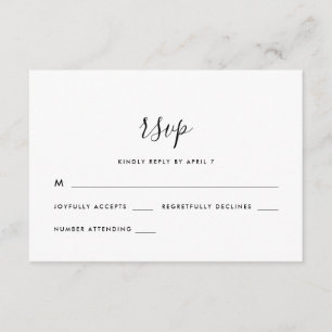 Roteiro moderno simples que Wedding Rsvp