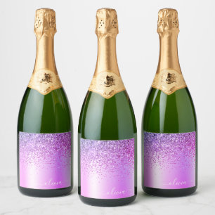 Roteiro Roxo Monograma Glitter Sparkle Girly