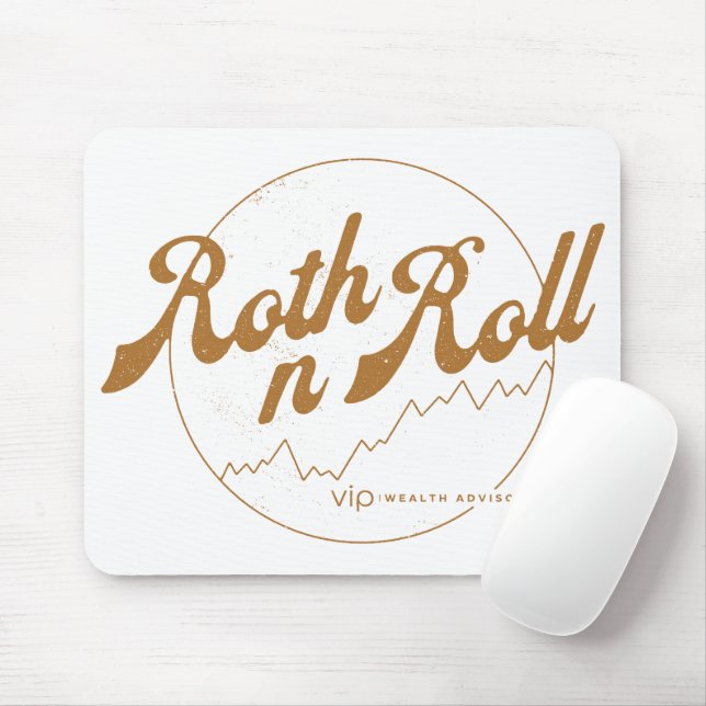 Roth n Roll Finance Humor Mouse Pad (Com mouse)