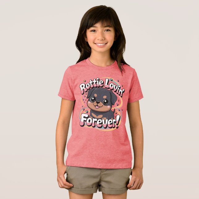 Rottie Lovin’ Forever - Kawaii Chibi Rottweiler (Frente Completa)
