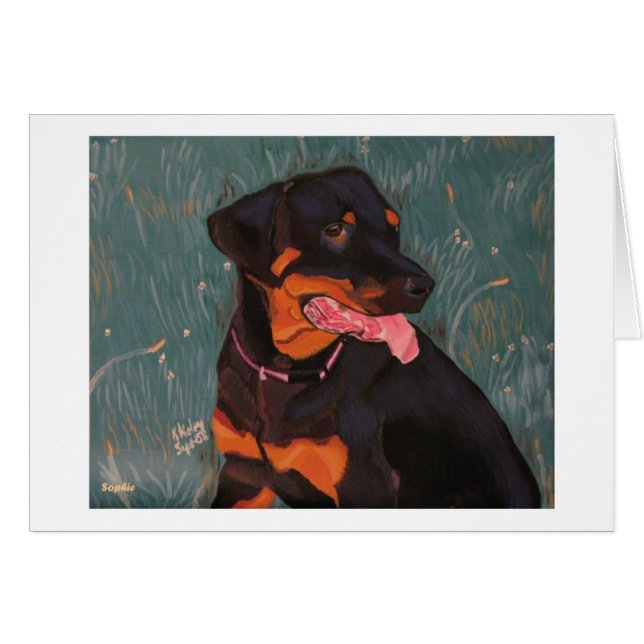 Rottweiler 1 cartão (Frente horizontal)