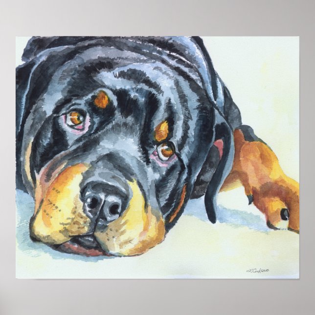 Rottweiler Art Impressão (Frente)
