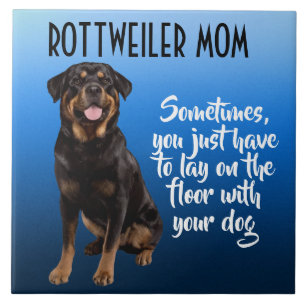 Rottweiler Mãe Azulejo Cerâmica