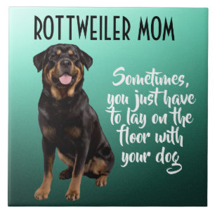 Rottweiler Mãe Azulejo Cerâmica