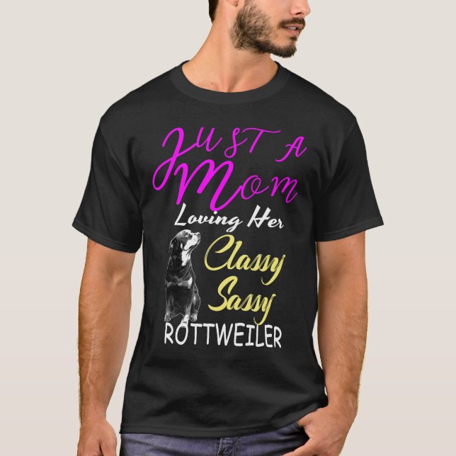 Rottweiler Mamãe Camisa Cão Amor (Frente)