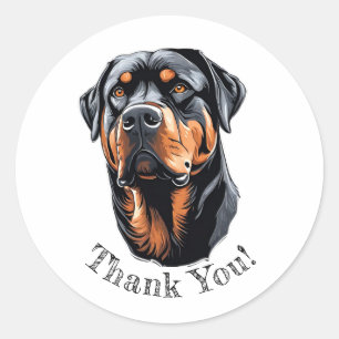 Rottweiler Obrigado! Adesivos