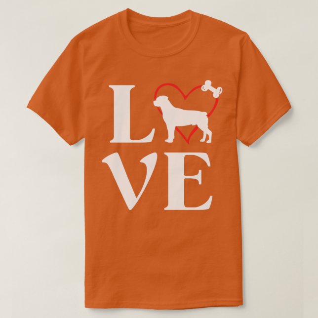 Rottweiler Oferece Camisetas De Cães De Amor Para  (Frente do Design)