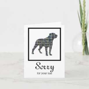 Rottweiler / Rottie Dog Pet Cartão de condolências