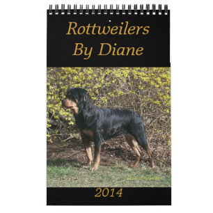 Rottweilers 2014 pelo calendário de Diane