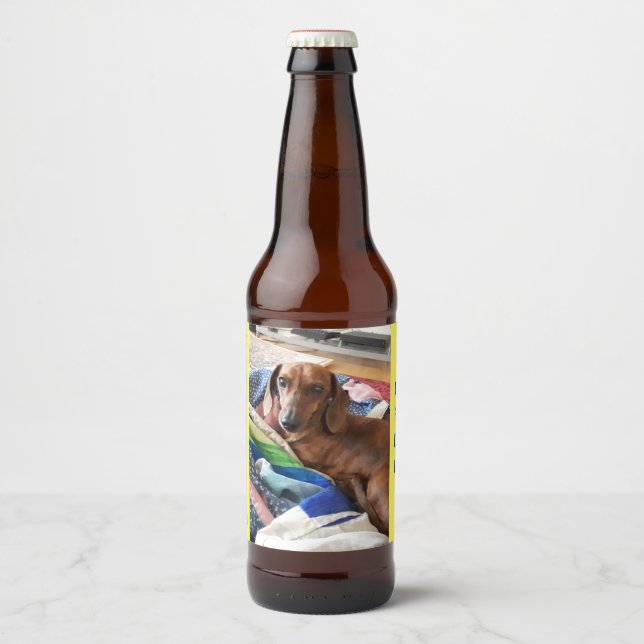 Rótulo Da Cerveja Do Bum Brew Dachshund (Frente)