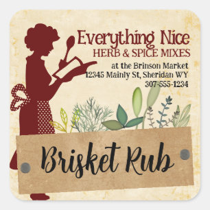 Rótulo da etiqueta de presente de cozinhar de carn