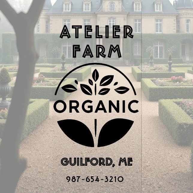 RÓTULO DA FAZENDA ORGÂNICA EMPRESARIAL OU CARIMBO  (Criador carregado)