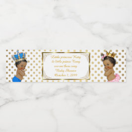 Rótulo da garrafa de água, chá de fraldas gêmeo, o