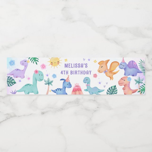 Rótulo da Garrafa de Água da Festa de aniversário  (Rótulo Único)