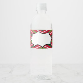 Rótulo da Garrafa de Água, de distribuição vermelh