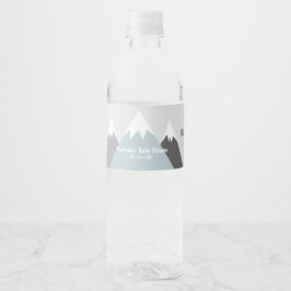 Rótulo da garrafa de água de montanha, embrulho de