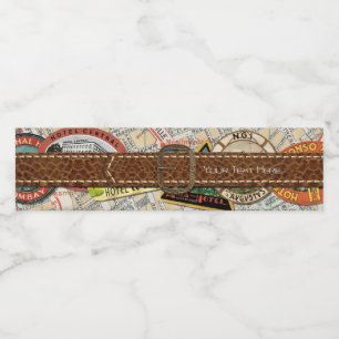 Rótulo da garrafa de água de viagem