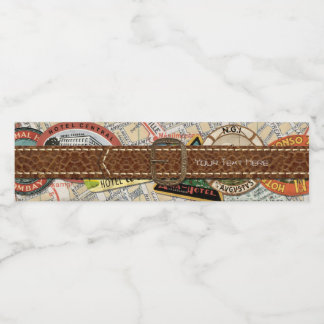 Rótulo da garrafa de água de viagem