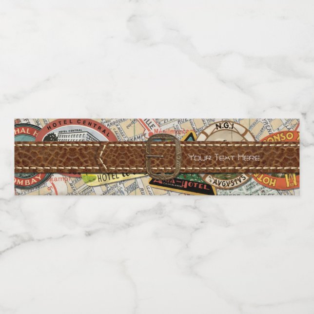 Rótulo da garrafa de água de viagem (Rótulo Único)