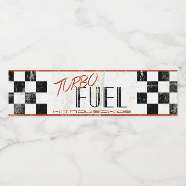 Rótulo da Garrafa de Água do Grupo Racecar (Rótulo Único)