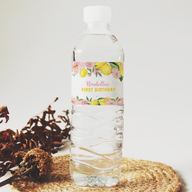 Rótulo da Garrafa de Água do Limão Chá de fraldas  (Criador carregado)