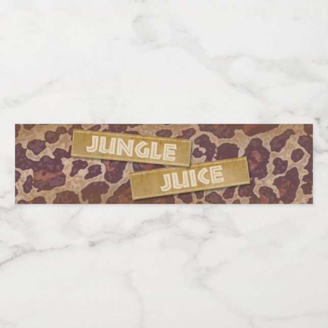 Rótulo da Garrafa de Água do Partido Safari (Rótulo Único)