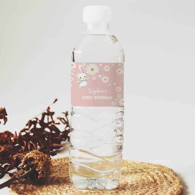 Rótulo da Garrafa de Água do Primeiro Aniversário (Criador carregado)