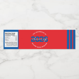 Rótulo da Garrafa de Água para Formatação Vermelha