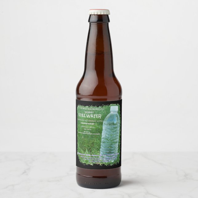 rótulo da garrafa de água paródia sátira (Frente)