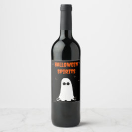 Rótulo da garrafa de vinho de aguardente de Hallow
