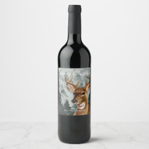 Rótulo da garrafa de vinho de cervo personalizado