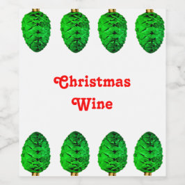 Rótulo da garrafa de vinho de Natal
