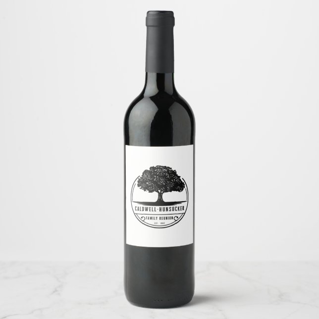 Rótulo da garrafa de vinho de Reunião (Frente)