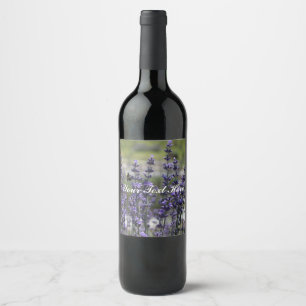 Rótulo da garrafa de vinho lavanda