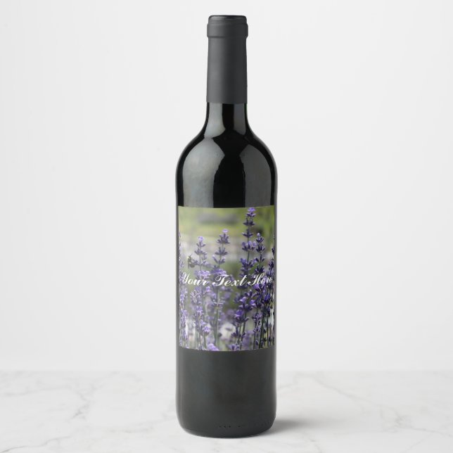 Rótulo da garrafa de vinho lavanda (Frente)