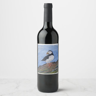 rótulo da garrafa de vinho NL Puffin