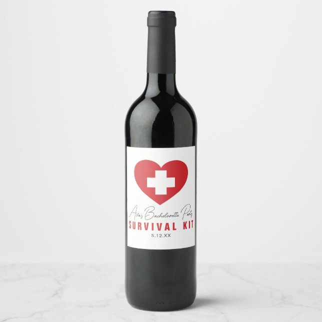 Rótulo da garrafa de vinho personalizado do kit de (Frente)