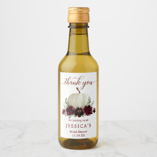 Rótulo da Mini Garrafa de Abóbora Borgona