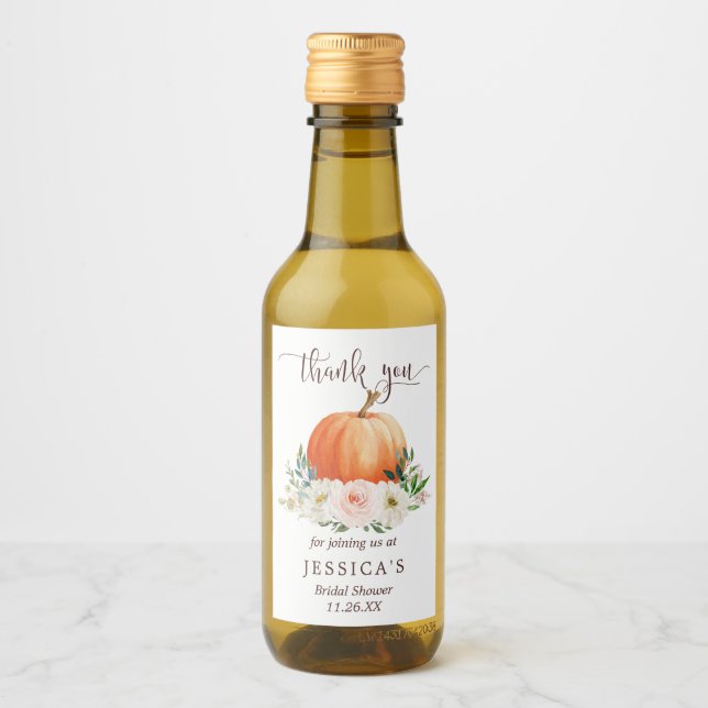 Rótulo da Mini garrafa de Vinho da Abóbora (Frente)