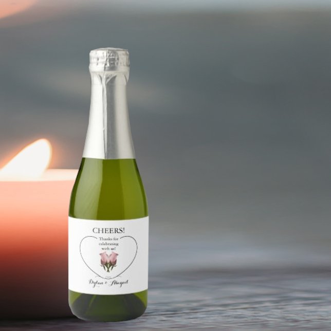 Rótulo da Mini Garrafa de Vinho Espumante de Casam (Criador carregado)