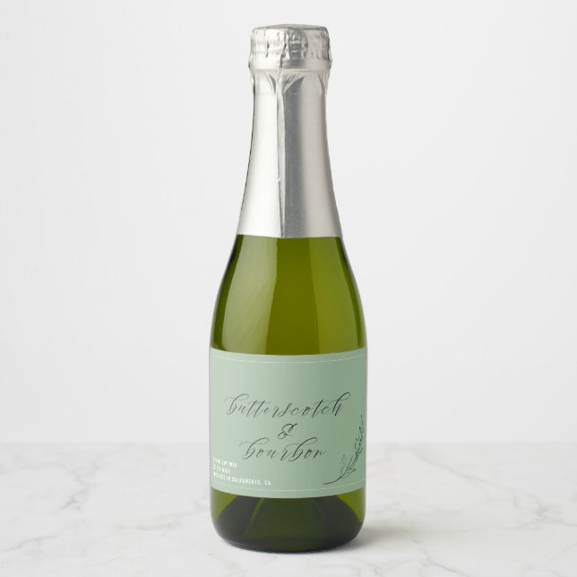 Rótulo da Vela da Garrafa de Vinho (Frente)