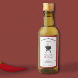 Rótulo de Adesivo de Garrafa de Molho de Churrasco