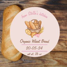 Rótulo de Adesivo para Pão Caseiro