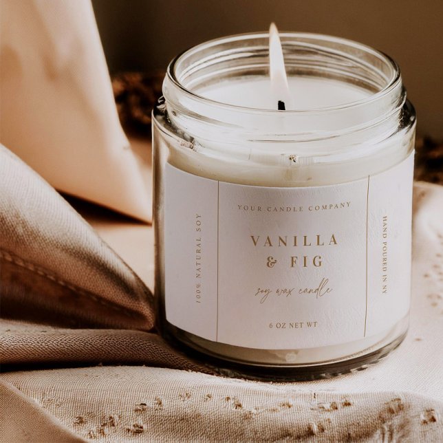 Rótulo de adesivo para produto de vela trendy etiq (Criador carregado)