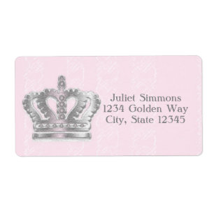 Rótulo de Adesivo Princesa Vintage Conto de Fadas